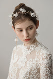 Beaded Flower Bridal Headband Earrings Sets