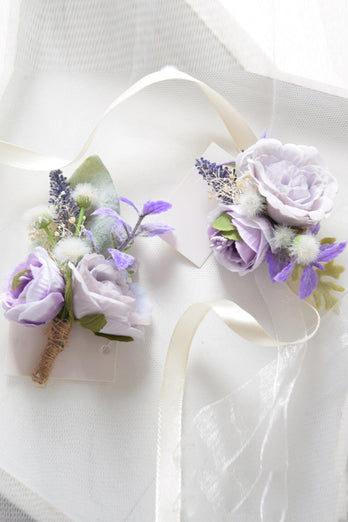 Blush Flower Wrist Corsage For Wedding