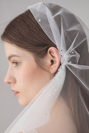 Vintage Hat Style Bridal Veils with Beading