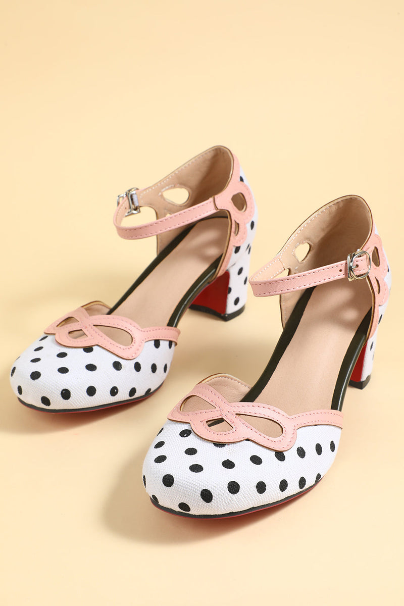 Load image into Gallery viewer, Retro Black White Dots Shoes
