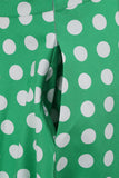 Green Halter Polka Dots 1950s Dress