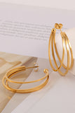 Trendy Hoop Metal Earrings