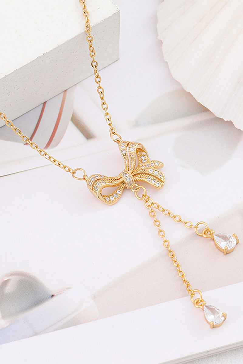 Load image into Gallery viewer, Golden Bow Necklace