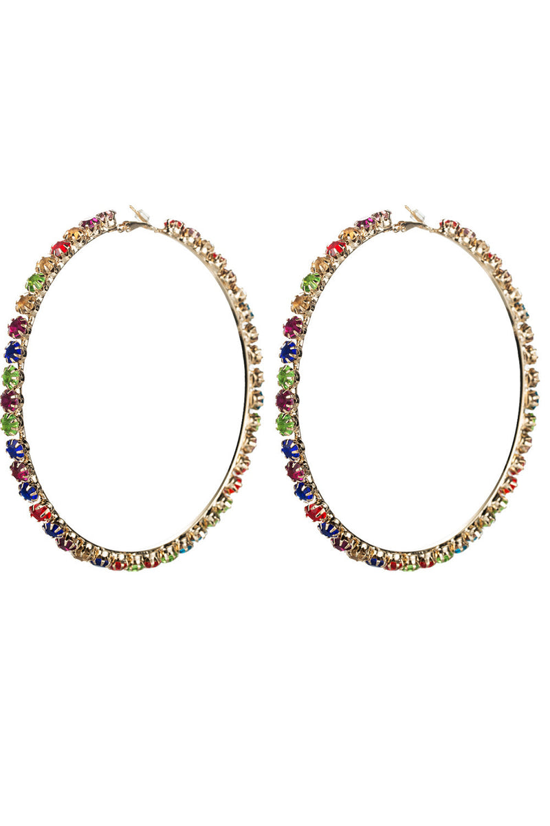 Load image into Gallery viewer, Colorful Beaded Hoop Earrings