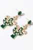 Load image into Gallery viewer, Green Plant Drop Earrings
