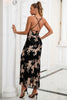 Load image into Gallery viewer, Sheath Spaghetti Straps Black Long Formal Dress with Slit