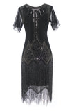 Luxurious Sequined Beaded Fringe 1920s Dress