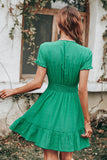 Green Summer Boho Dress