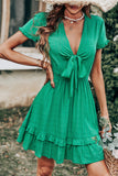 Green Summer Boho Dress