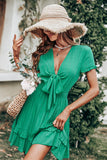 Green Summer Boho Dress