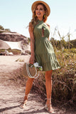 Halter Army Green Summer Dress Backless