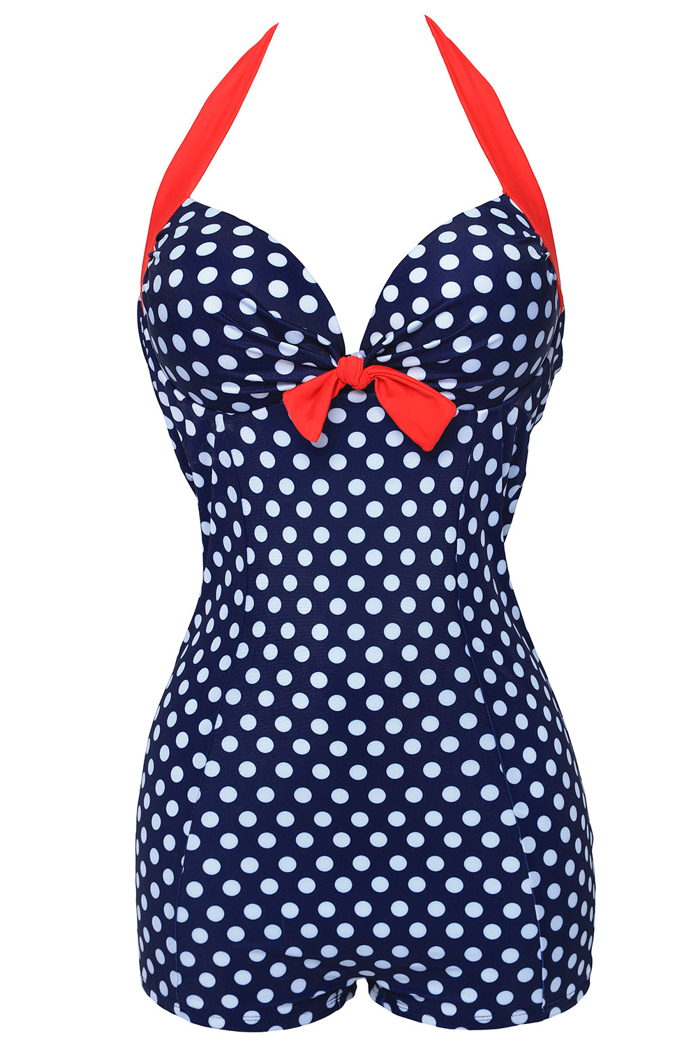 Plus Size Black and White Polka Dots Swimwear Shorts