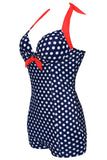Plus Size Black and White Polka Dots Swimwear Shorts
