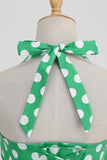 Green Polka Dots 1950s Pin Up Dress