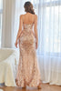 Load image into Gallery viewer, Rose Pink Mermaid Sequins Formal Dress