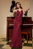 Sequins V-neck Long 1920s Dress