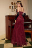 Load image into Gallery viewer, Sequins V-neck Long 1920s Dress