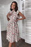 Floral Print Summer Dress with Ruffles