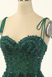 Green Beading Tulle Formal Dress