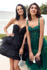 Load image into Gallery viewer, Cute Strapless Tulle Black Graduation Dress