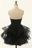 Strapless Tulle Little Black Dress