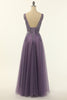 Load image into Gallery viewer, Tulle Purple A-line Formal Dress