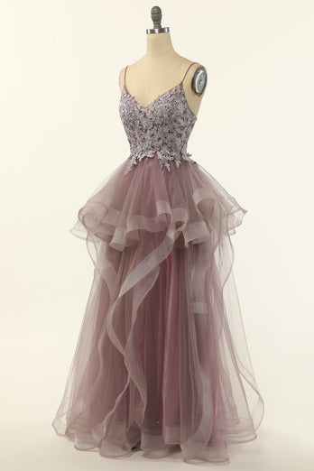 Tulle Appliques Formal Dress