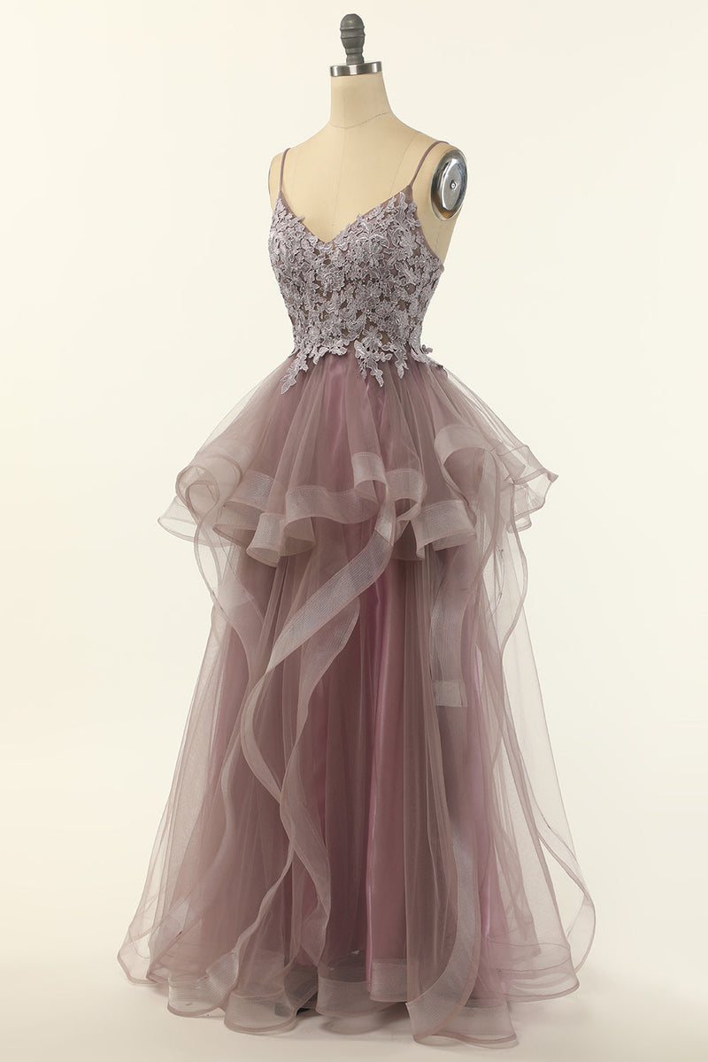 Load image into Gallery viewer, Tulle Appliques Formal Dress