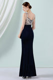 Dark Green Mermaid Bateau Neck Formal Dress