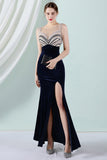 Dark Green Mermaid Bateau Neck Formal Dress