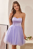 Load image into Gallery viewer, Sweetheart Purple A Line Cocktail Dress