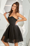 Black Sweetheart Cocktail Dress