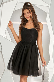 Black Sweetheart Cocktail Dress