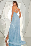 One Shoulder Sequined Mermaid Long Formal Dress