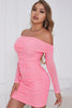 Load image into Gallery viewer, Sheath Off the Shoulder Coral Short Cocktail Dress