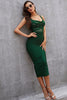 Load image into Gallery viewer, Straps Dark Green Bodycon Party Dress