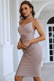 Lilac Bodycon Cocktail Dress