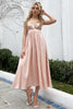 Load image into Gallery viewer, Blush Spaghetti Straps Sequins Formal Dress with Slit