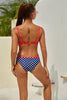 Load image into Gallery viewer, Red and Polka Dots Two Pieces Swimsuit