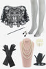 Load image into Gallery viewer, Black Eight Pieces Socks Gloves 1920s Accessories Sets