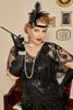 Load image into Gallery viewer, Black Eight Pieces Socks Gloves 1920s Accessories Sets