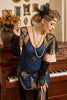 Load image into Gallery viewer, Black Six Pieces Wrap Headpiece 1920s Accessories Set