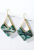Load image into Gallery viewer, Green Diamond Long Earrings
