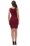 Tight Burgundy Short Party Dress