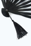 Black 1920s Fan with Fringes