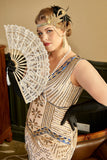 Black 1920s Fan with Fringes