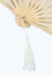 Ivory 1920s Hollow Lace Fan with Fringes