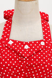 Retro Style Halter Red Polka Dots 1950s Dress