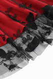 Black Vintage 1950s Dress with Embroidery