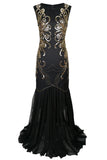 Sequin Gold Long 1920s Dress